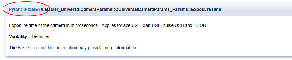 Finding the reference to changing the exposure in Pylon Viewer