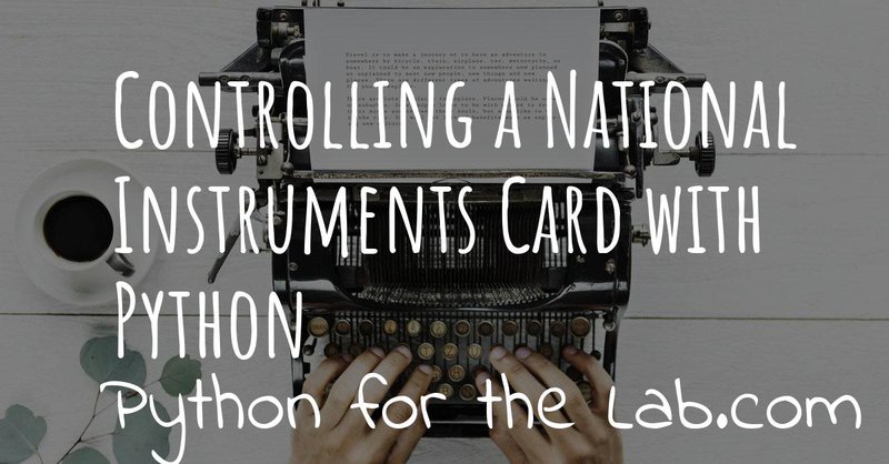 Controlling a National Instruments Card with Python